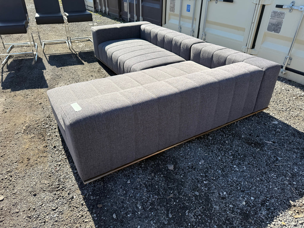 Grey Upholstered Sectional Sofa # 1 (3 pieces- not shown fully assembled)