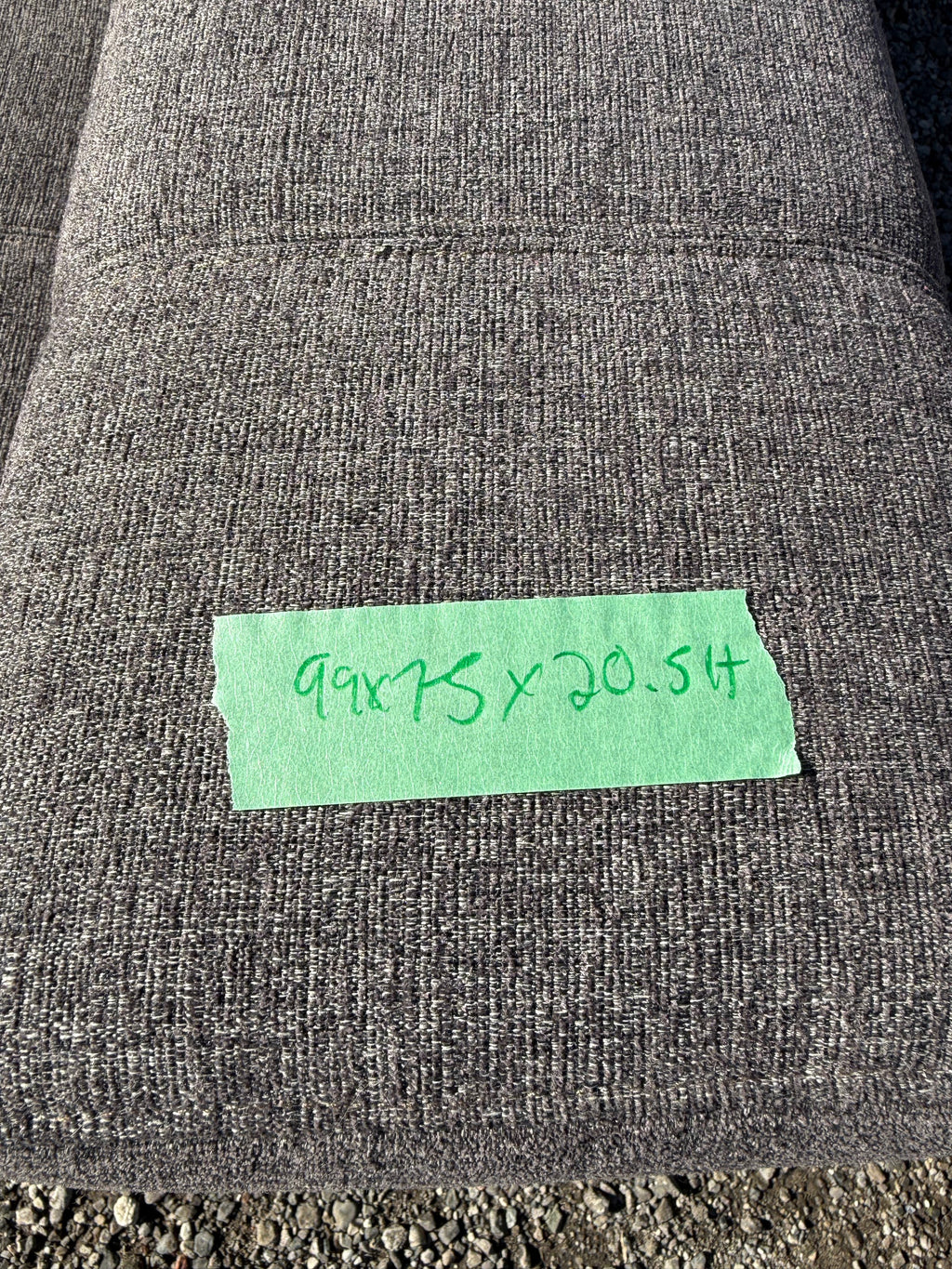 Grey Upholstered Sectional Sofa # 1 (3 pieces- not shown fully assembled)