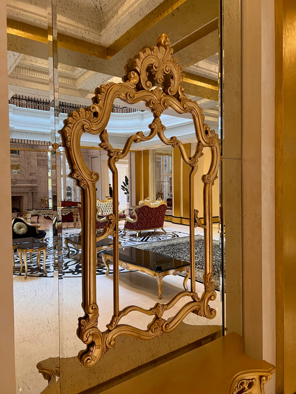 Casa Padrino Luxury Baroque Gold Console Table with Mirror (*retail $7,500) # 2