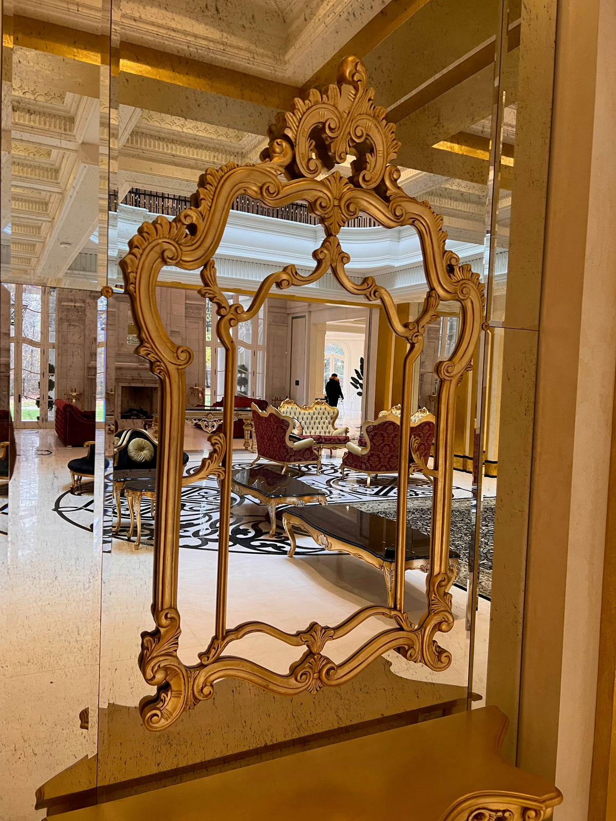 Casa Padrino Luxury Baroque Gold Console Table with Mirror (*retail $7,500) # 2