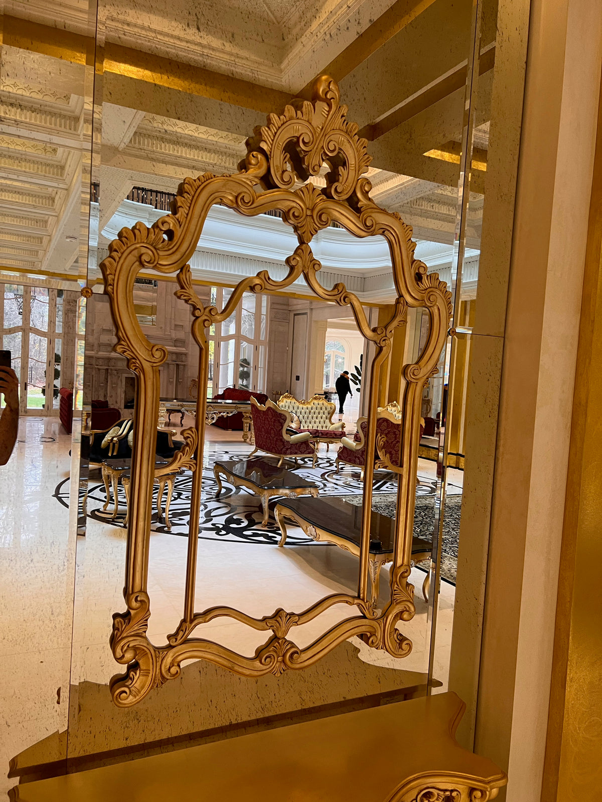 Casa Padrino Luxury Baroque Gold Console Table with Mirror (*retail $7,500) # 2