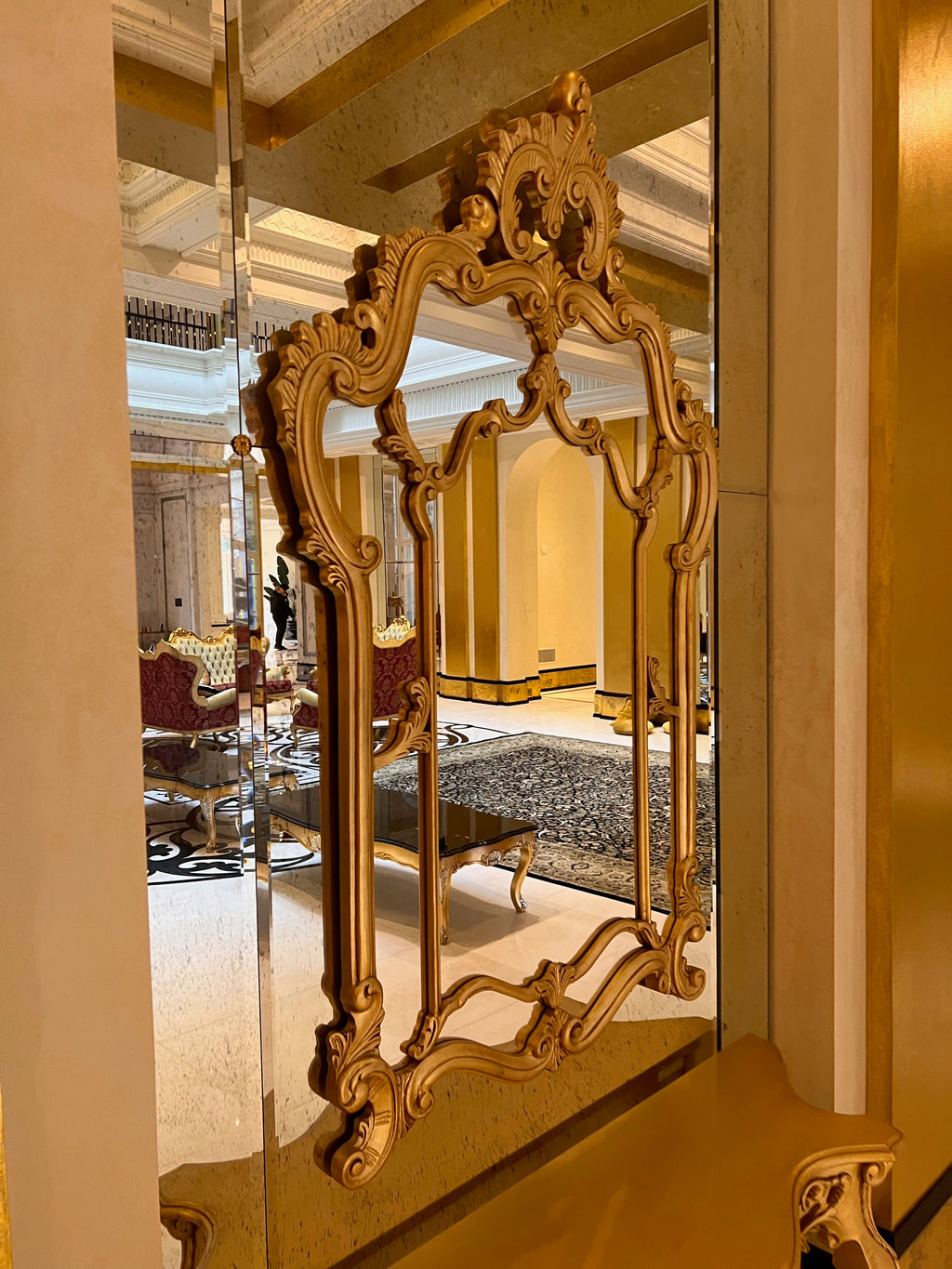 Casa Padrino Luxury Baroque Gold Console Table with Mirror (*retail $7,500) # 2