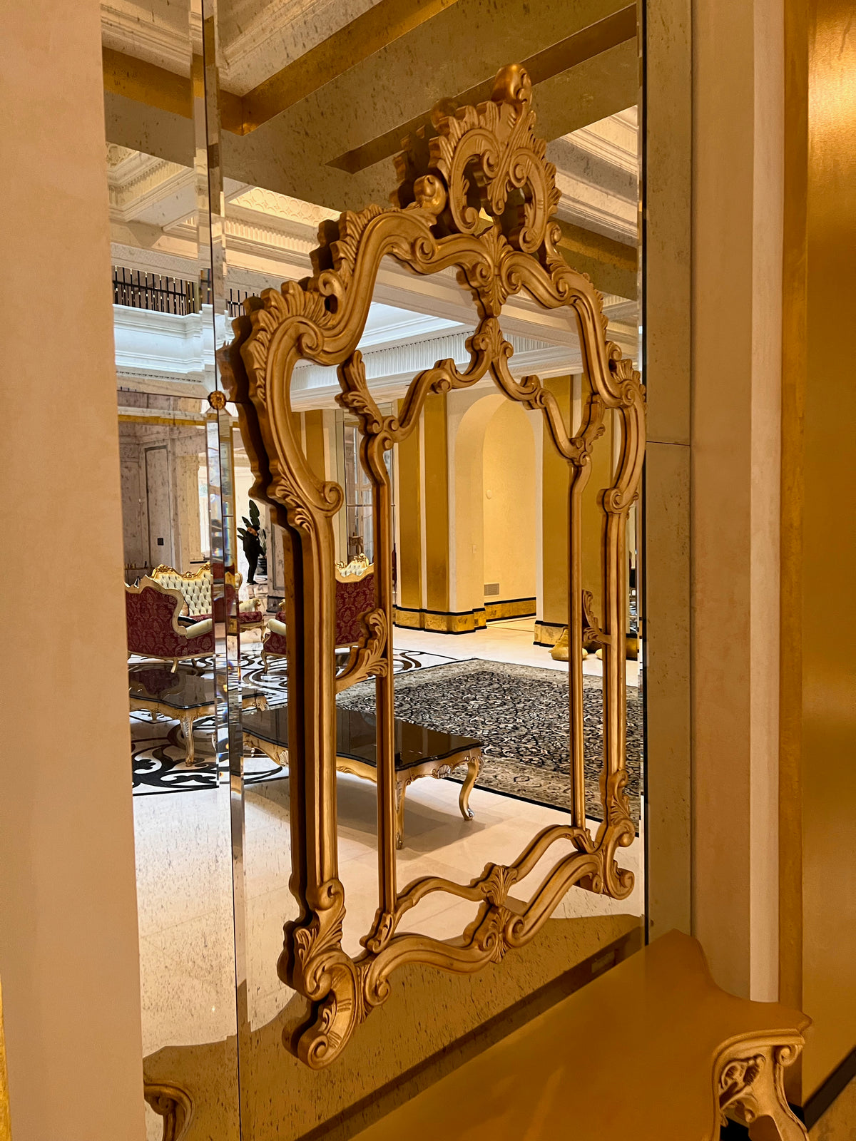 Casa Padrino Luxury Baroque Gold Console Table with Mirror (*retail $7,500) # 2