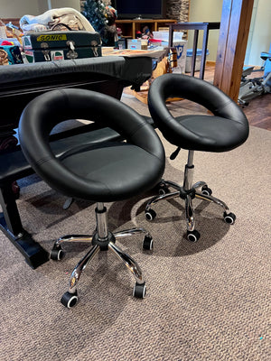 2 Homcom Hydraulic Moon Stools