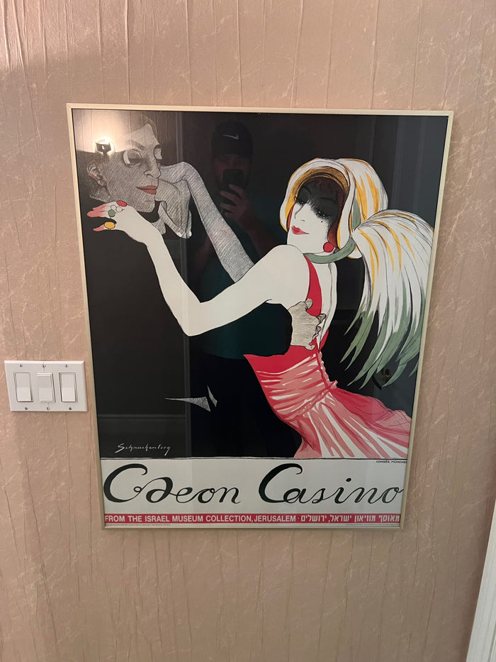 Framed Poster- Odeon Casino - by Walter Schnackenberg - from the Israel Museum Collection