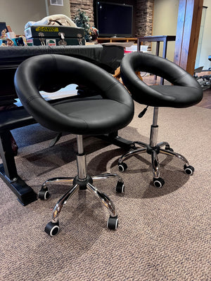 2 Homcom Hydraulic Moon Stools