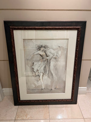 Signed & Numbered Lithograph by Jurgen Gorg titled 'Ballet Dance'
