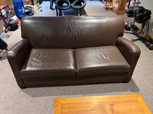 Brown Leather Love Seat