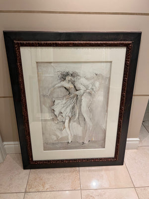 Signed & Numbered Lithograph by Jurgen Gorg titled 'Ballet Dance'