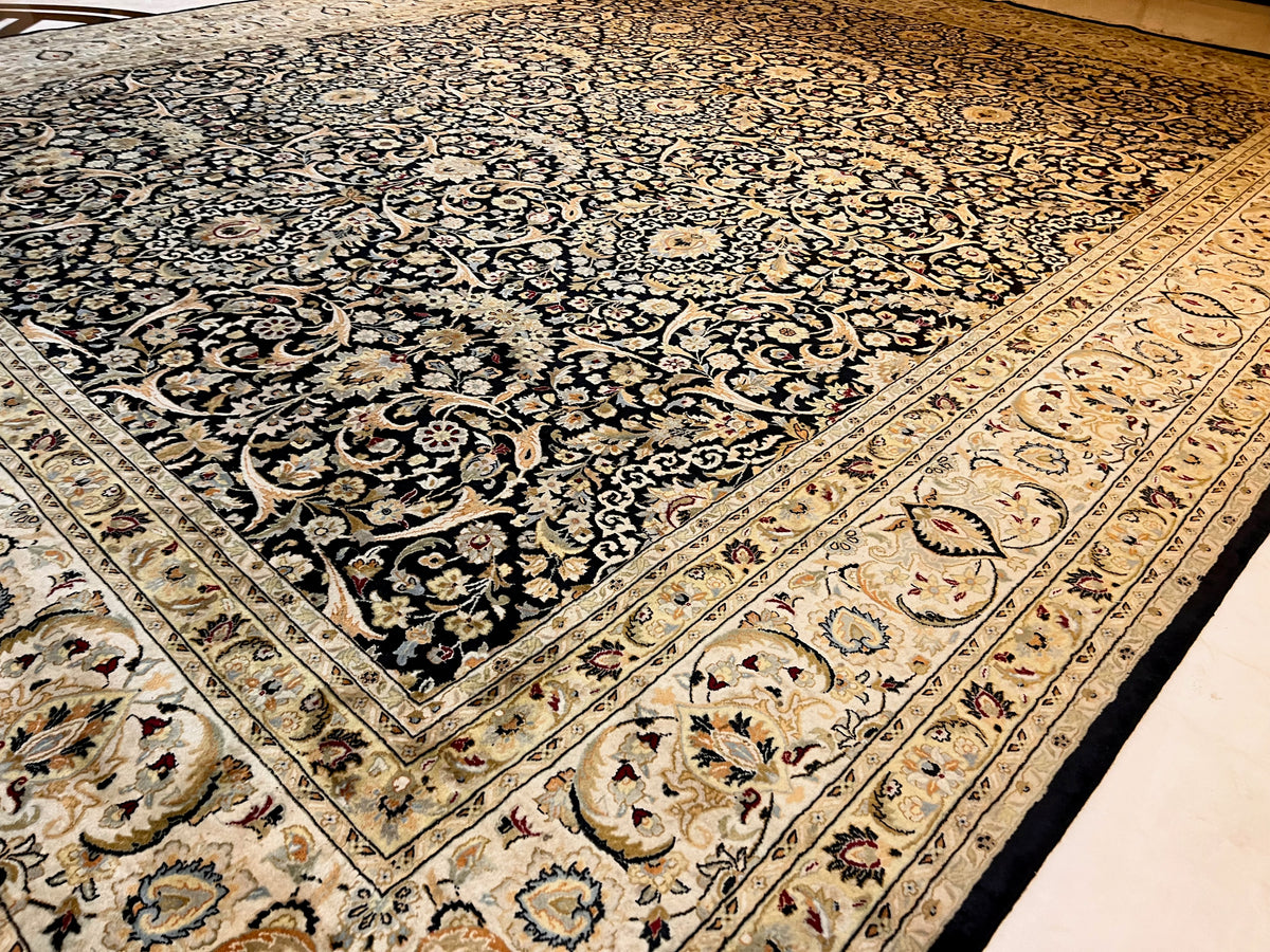 Indian Jaipur 100% Wool Rug- 15.75ft x 12ft