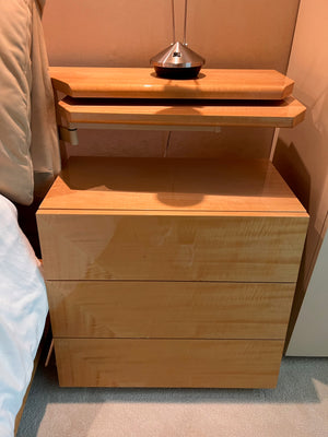 Quintessential Home Furnishings 'Giorgio Collection' King Bed with Storage and 2 matching nightstands, Made in Italy