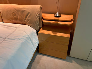 Quintessential Home Furnishings 'Giorgio Collection' King Bed with Storage and 2 matching nightstands, Made in Italy