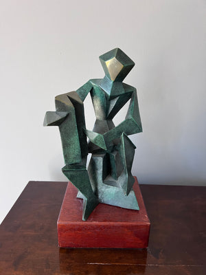 Bronze Modernist Cubist Sculpture by Al Green
