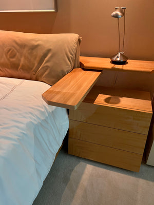 Quintessential Home Furnishings 'Giorgio Collection' King Bed with Storage and 2 matching nightstands, Made in Italy