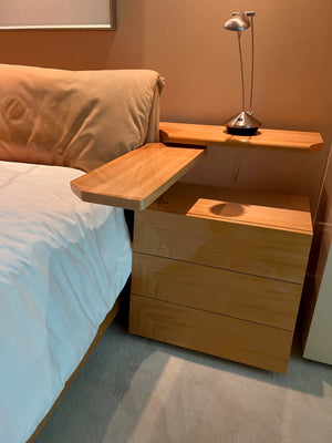 Quintessential Home Furnishings 'Giorgio Collection' King Bed with Storage and 2 matching nightstands, Made in Italy