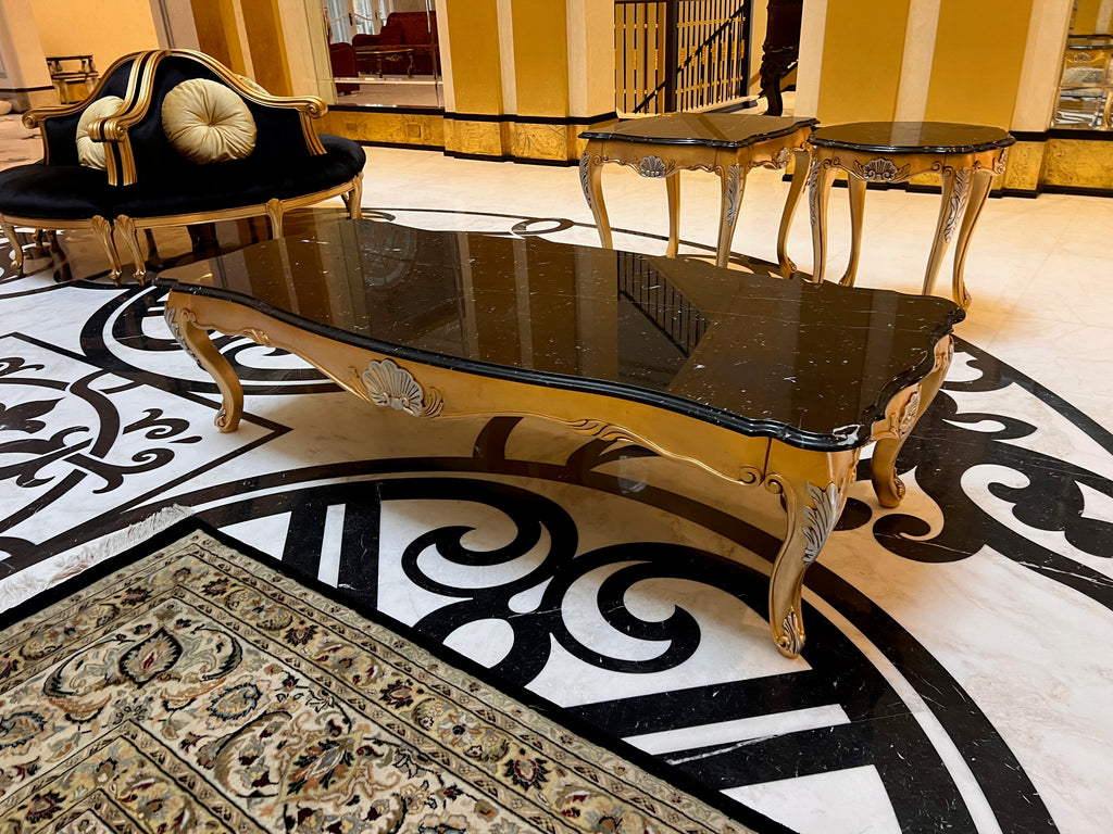 'Scappini & C' Classic Furniture Calacatta Marble Top Coffee Table, Made in Italy # 1