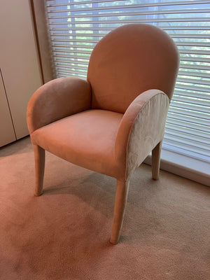 Custom Made Beige Microsuede Armchair