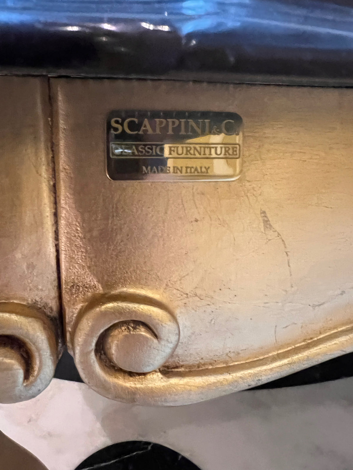 'Scappini & C' Classic Furniture Calacatta Marble Top Coffee Table, Made in Italy # 1