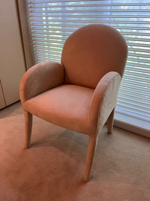Custom Made Beige Microsuede Armchair