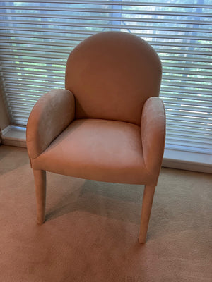 Custom Made Beige Microsuede Armchair