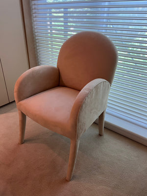 Custom Made Beige Microsuede Armchair