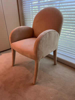 Custom Made Beige Microsuede Armchair