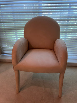 Custom Made Beige Microsuede Armchair