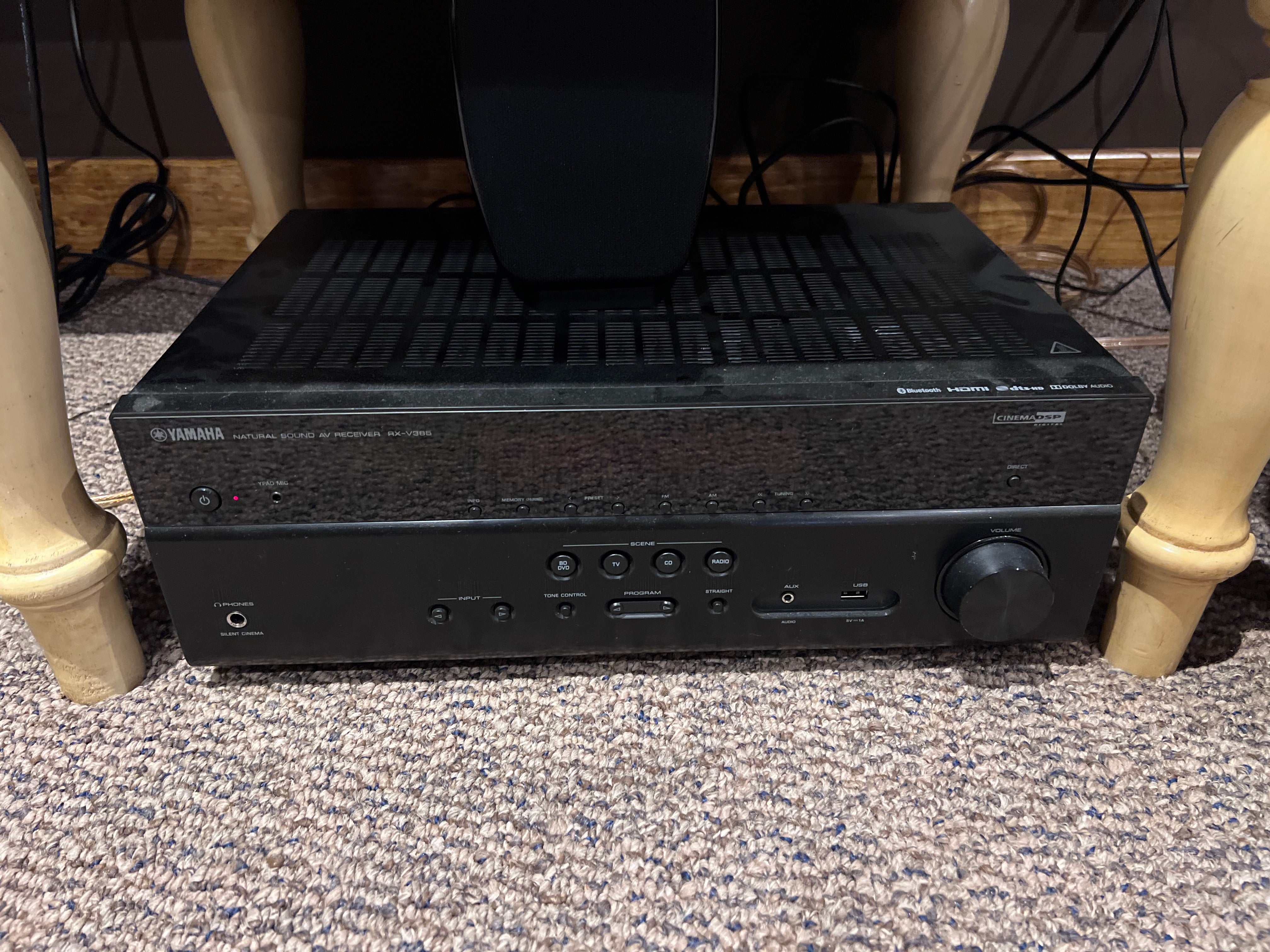 Yamaha RX-V385 5.1-channel 4k Ultra HD Receiver (*with original