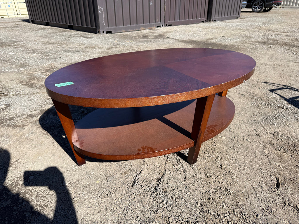 Oval Wood Coffee Table