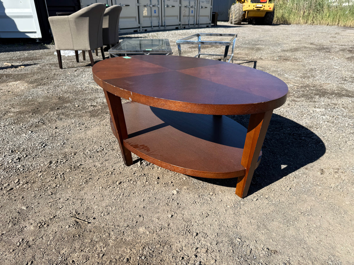 Oval Wood Coffee Table