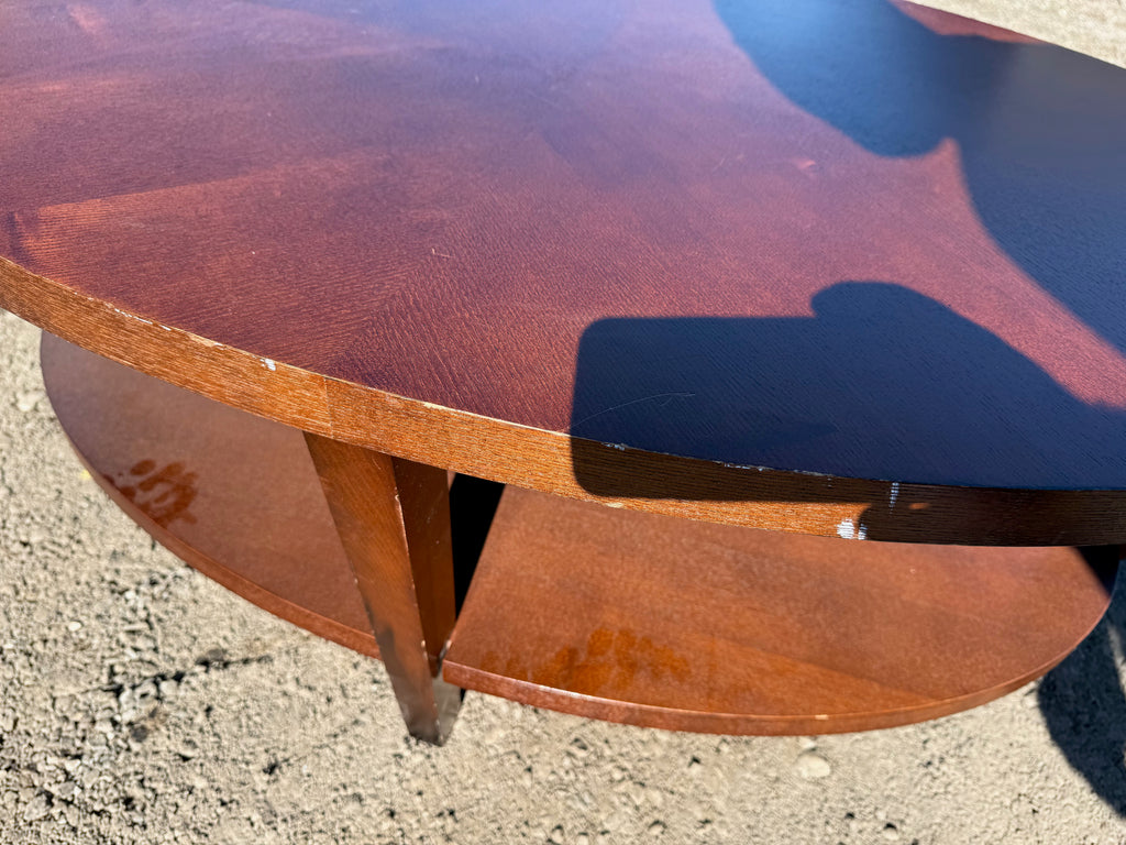 Oval Wood Coffee Table