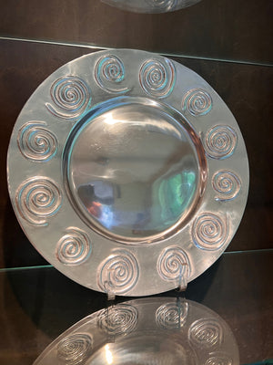 Hecho En Mexico Pewter Plate