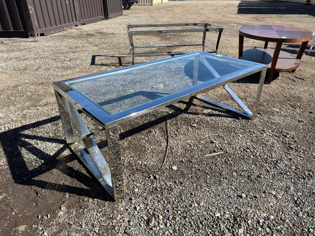 Chrome and Glass Coffee Table