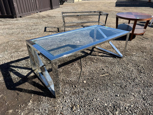 Chrome and Glass Coffee Table