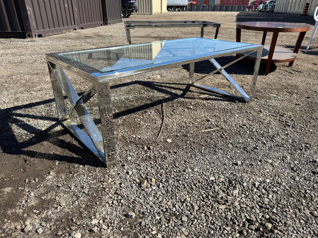 Chrome and Glass Coffee Table