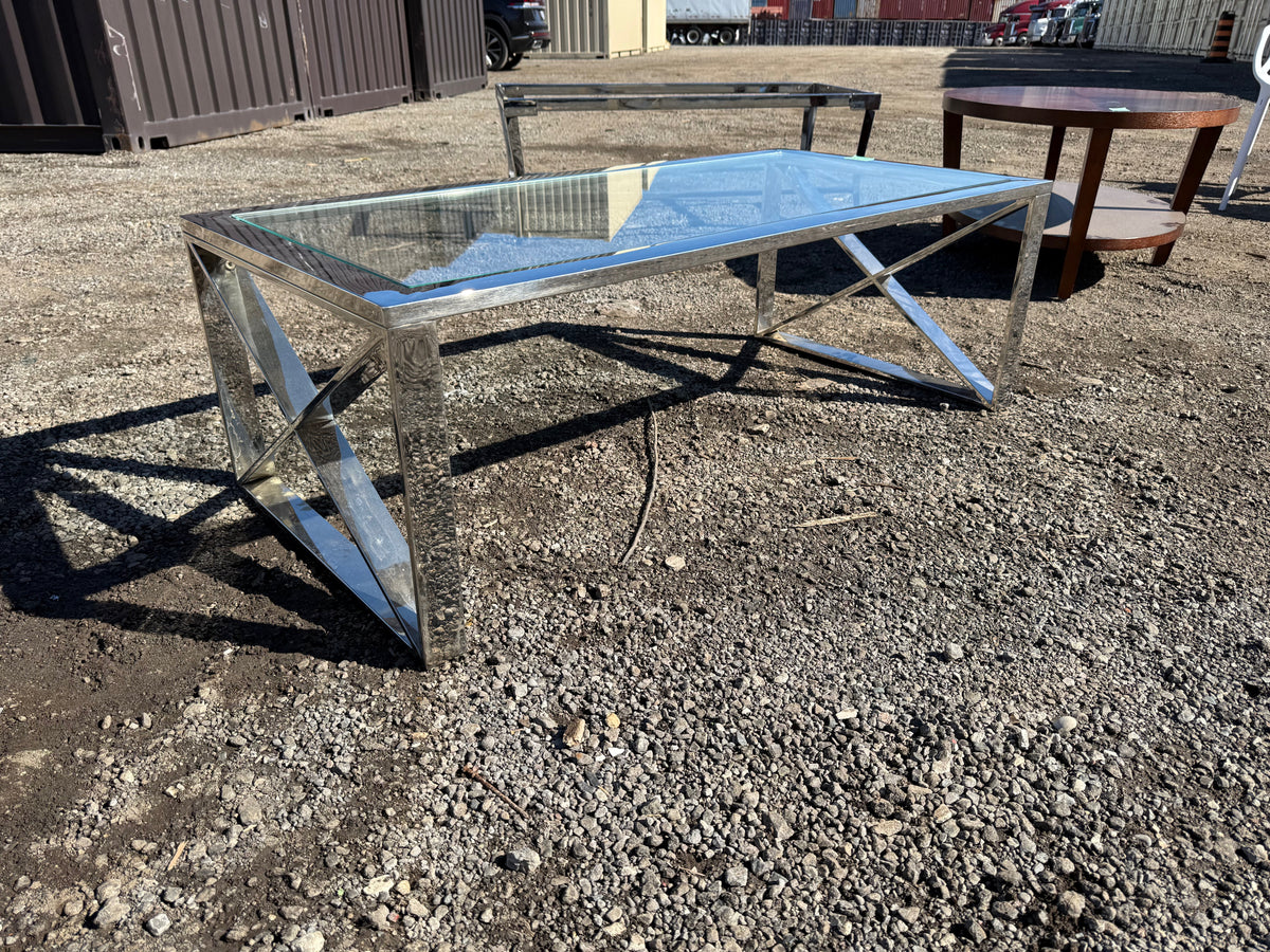 Chrome and Glass Coffee Table