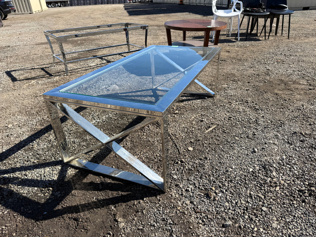 Chrome and Glass Coffee Table