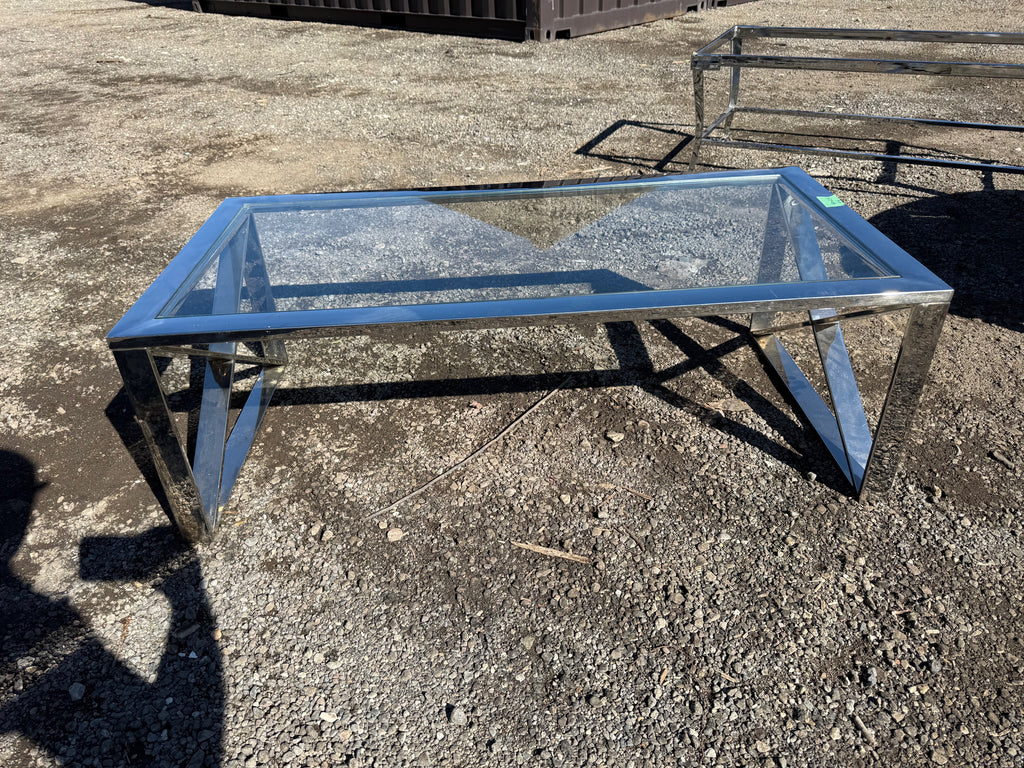 Chrome and Glass Coffee Table