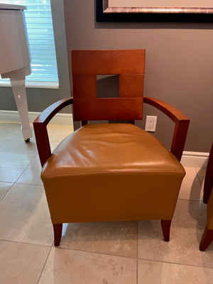 Pair of Andreu World 'Savoy' Leather Lounge Chairs, Made in Spain