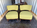 Pair of Green Upholstered Accent Chairs