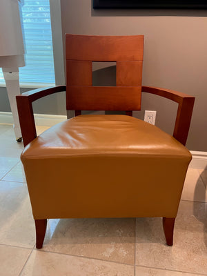 Pair of Andreu World 'Savoy' Leather Lounge Chairs, Made in Spain
