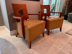 Pair of Andreu World 'Savoy' Leather Lounge Chairs, Made in Spain