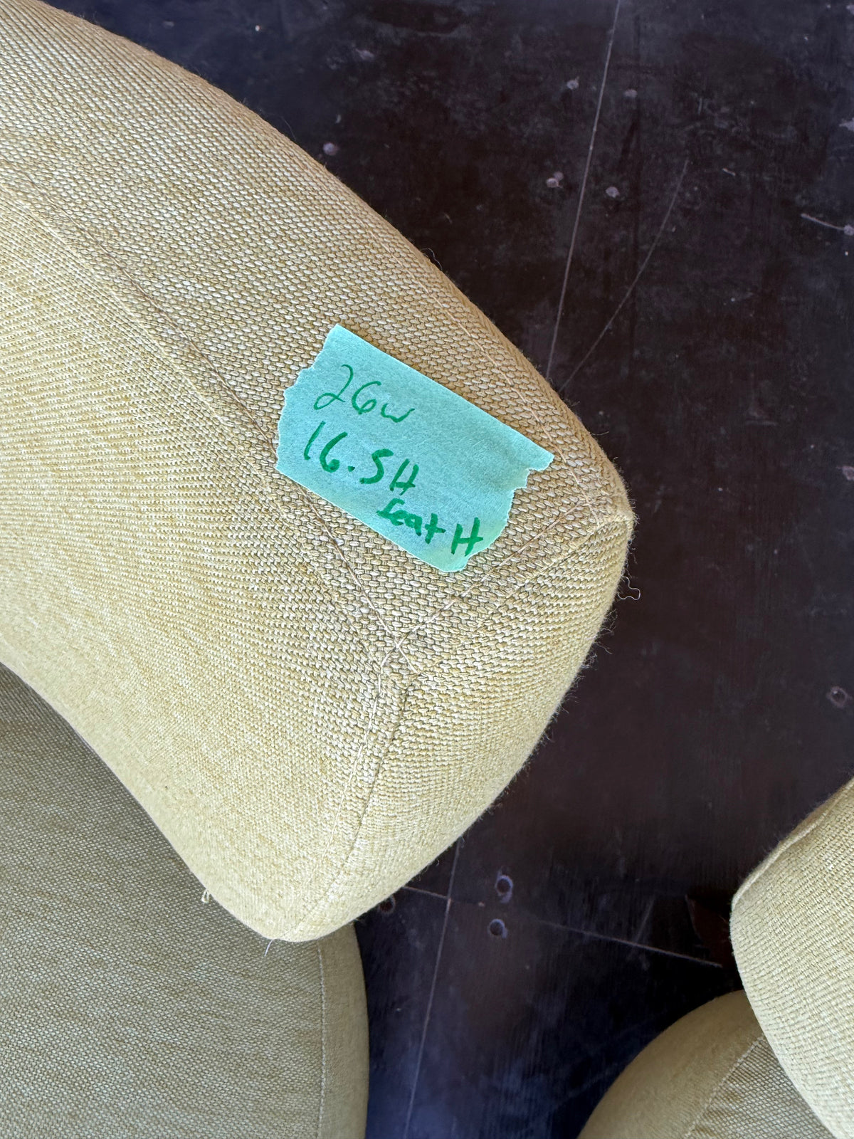 Pair of Green Upholstered Accent Chairs