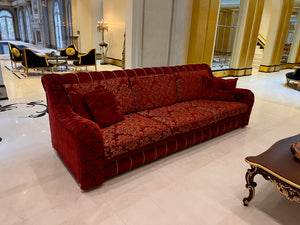 'FDesign Italia' Large Red Tufted Sofa (*2 available- sold individually- select quantity)