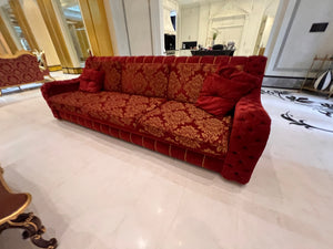 'FDesign Italia' Large Red Tufted Sofa (*2 available- sold individually- select quantity)