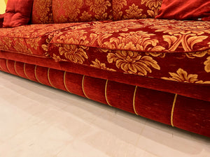 'FDesign Italia' Large Red Tufted Sofa (*2 available- sold individually- select quantity)