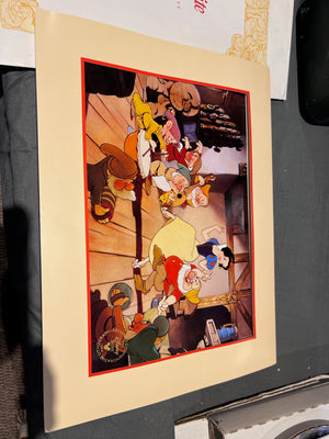 Walt Disney Classic 1994 Snow White & The Seven Dwarfs Commemorative Lithograph