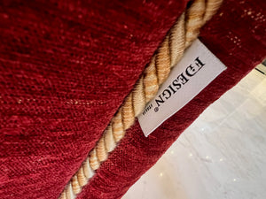'FDesign Italia' Large Red Tufted Sofa (*2 available- sold individually- select quantity)