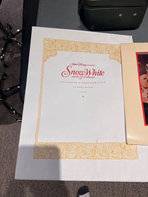 Walt Disney Classic 1994 Snow White & The Seven Dwarfs Commemorative Lithograph
