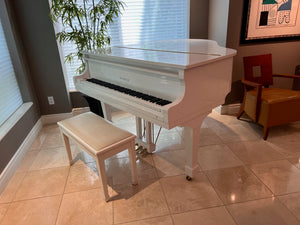 Samick SG-155 White Baby Grand Piano (*minimum price set)